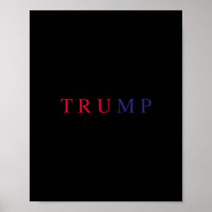 Póster Sutil Trump Rojo Blanco Azul Usa Patriótico Trump 