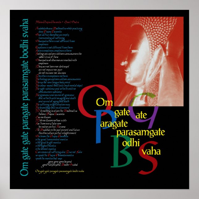 Póster Sutra del corazón - Buda (Frente)