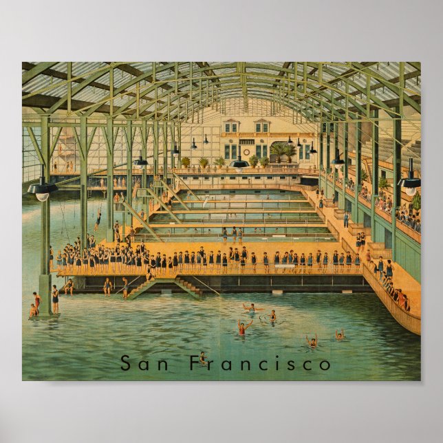 Póster Sutro Baths Pavilion San Francisco 1885 Victorian  (Frente)