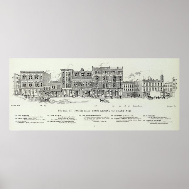 Póster Sutter North side Kearny y Grant (Frente)