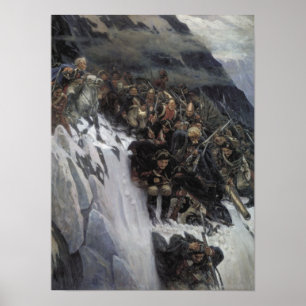Póster Suvorov cruzando los Alpes