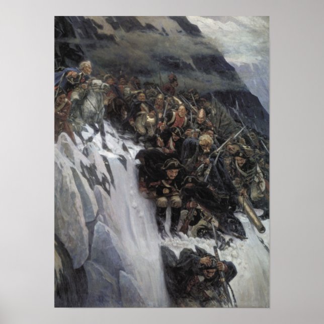 Póster Suvorov cruzando los Alpes (Frente)