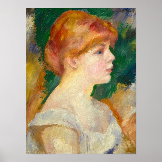 Póster Suzanne Valadon, 1885 por Pierre-Auguste Renoir (Frente)