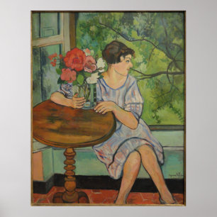 Póster Suzanne Valadon joven Chica frente a una ventana