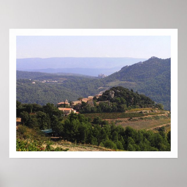 Póster Suzette y Entrechaux, Francia (Frente)