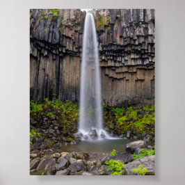 Póster Svartifoss waterfall