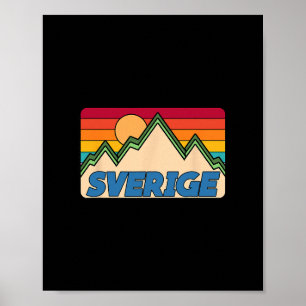 Póster Sverige Viaje a Suecia Amigo Sverige Vacaciones Fa