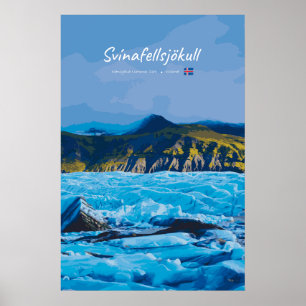 Póster Svínafellsjökull, Islandia - Vista del glaciar