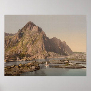 Póster Svolvaer, Lofoten, Nord-Norge, Noruega