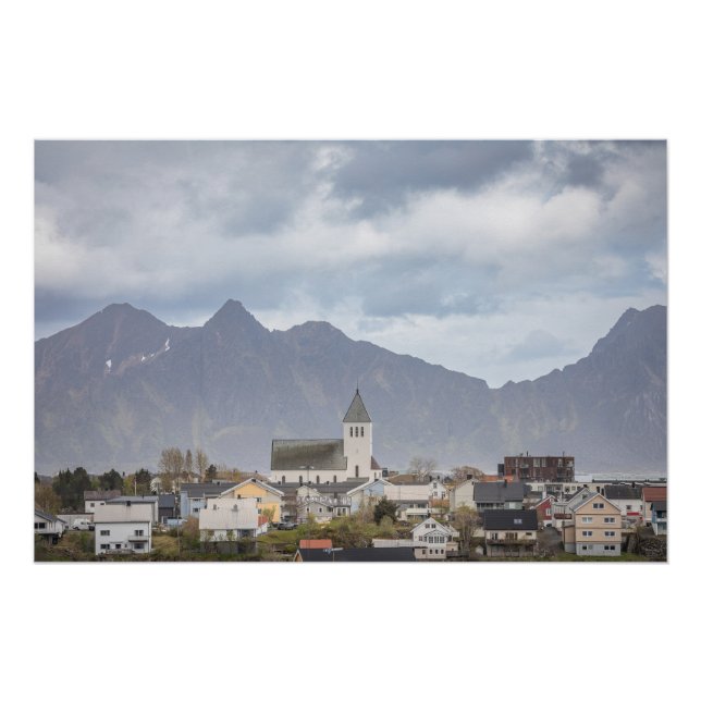 Póster Svolvaer Lofoten Noruega (Anverso)