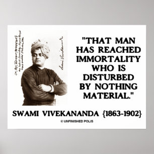 Póster Swami Vivekananda Man alcanzó material de inmortal