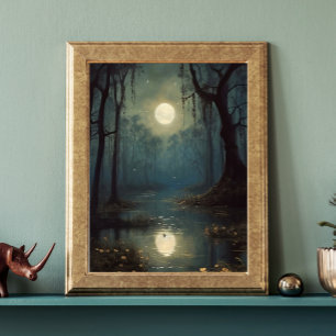 Póster Swamp by Moonlight