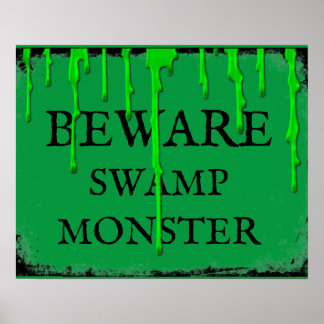 Póster Swamp Monster Halloween Prop