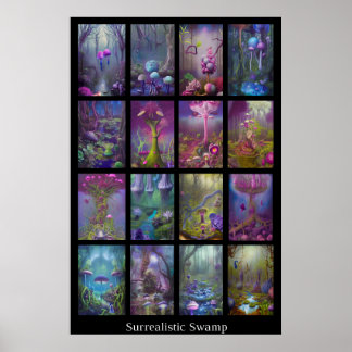 Póster Swamp surrealista