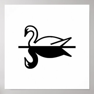 Póster Swan Art Deco