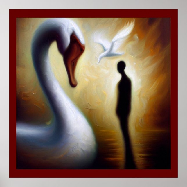Póster Swan de animales espirituosos 1 (Frente)