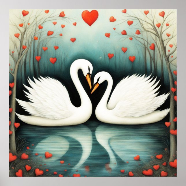 Póster Swan Love 2 (Frente)