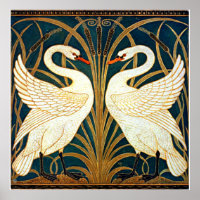 Swan y Rush e Iris, diseño vintage