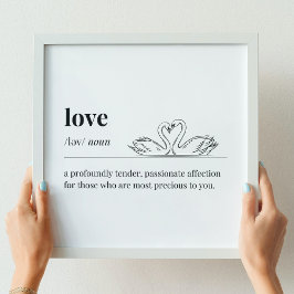 Póster Swans de definición de amor