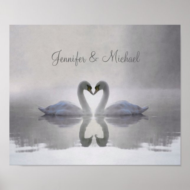 Póster Swans personalizados en el amor ~ Poster / impresi (Frente)