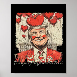 Póster Sweaters Feos Divertidos Trump Es Mi San Valentín 