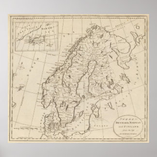 Póster Sweden, Denmark, Norway and Finland 3