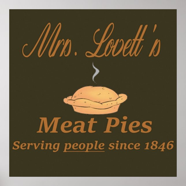 Póster Sweeney Todd Mrs Lovetts Meat Pies (Frente)