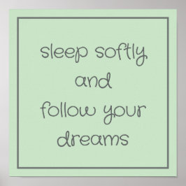 Póster Sweet Bedtime Words Wall wall wall art