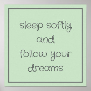 Póster Sweet Bedtime Words Wall wall wall art