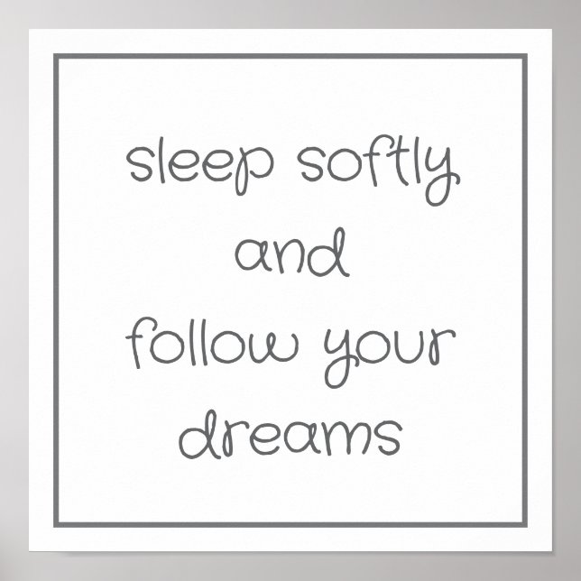 Póster Sweet Bedtime Words Wall wall wall art (Frente)