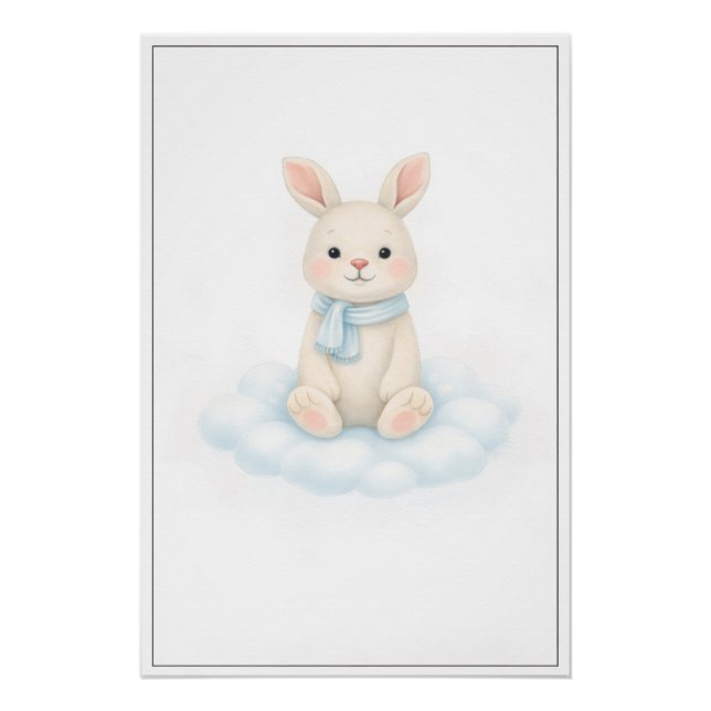 Póster Sweet Bunny Illustration – Premium Nursery Wall Ar (Anverso)