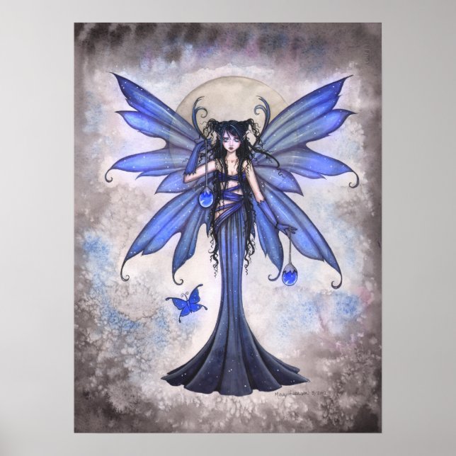 Póster Sweet Celeste Blue Fairy Print by Molly Harrison (Frente)