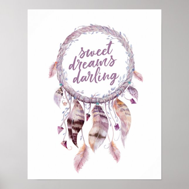 Póster Sweet Dreams Darling Dreamcatcher print (Frente)