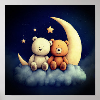 Póster Sweet dreams nursery poster