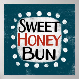Póster Sweet Honey Bun Poster Wall Art