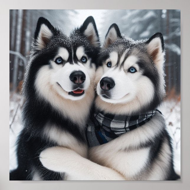 Póster Sweet Huskies (Frente)
