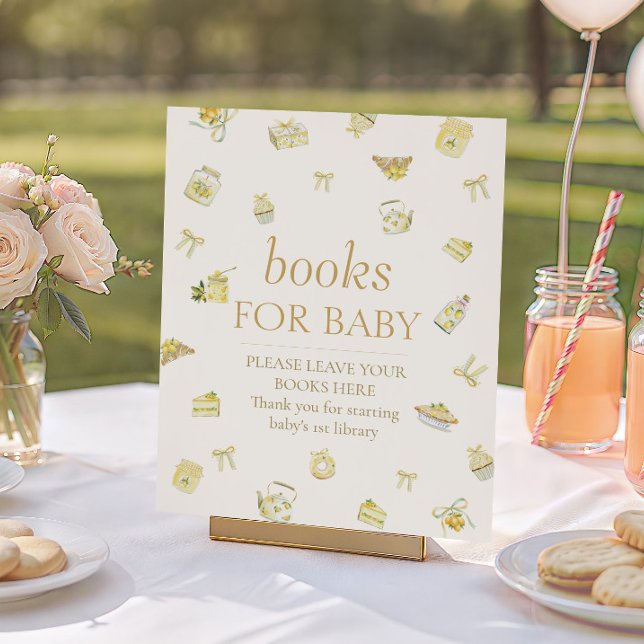 Póster Sweet Little Lemon Baby Shower Books For Baby (Subido por el creador)