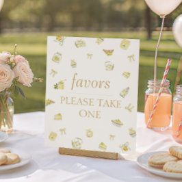 Póster Sweet Little Lemon Baby Shower Favors