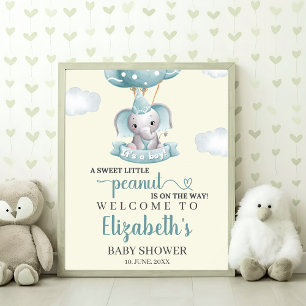 Póster  Sweet Little Peanut is on the way Baby shower