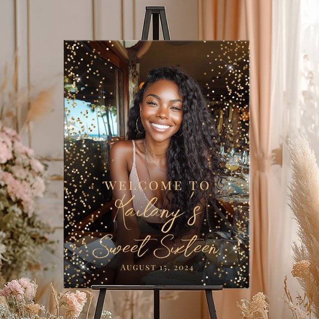 Póster Sweet sixteen birthday photo welcome (Subido por el creador)