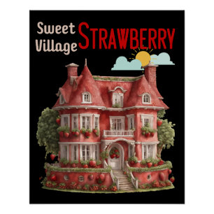 Póster Sweet Strawberry Village