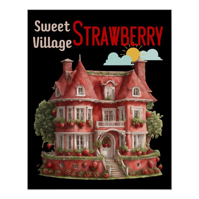 Póster Sweet Strawberry Village (Anverso)