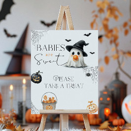 Póster Sweet Tret Little Boo Baby Shower Halloween