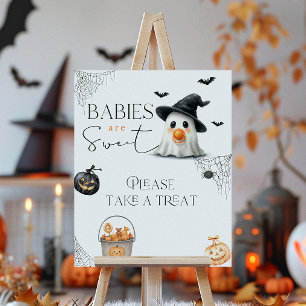 Póster Sweet Tret Little Boo Baby Shower Halloween