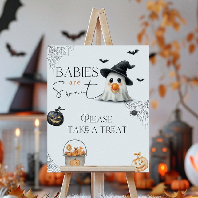 Póster Sweet Tret Little Boo Baby Shower Halloween (Subido por el creador)