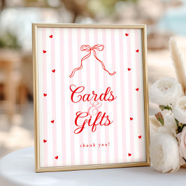 Póster Sweetheart Baby Shower Cards & Gifts Sign
