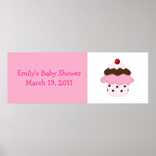 Póster Sweetness Lil Cupcake Pink/White Custom Banner