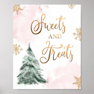 Póster Sweets and Treats Birthday Baby Shower Winter