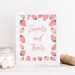 Póster Sweets Strawberry Baby Shower