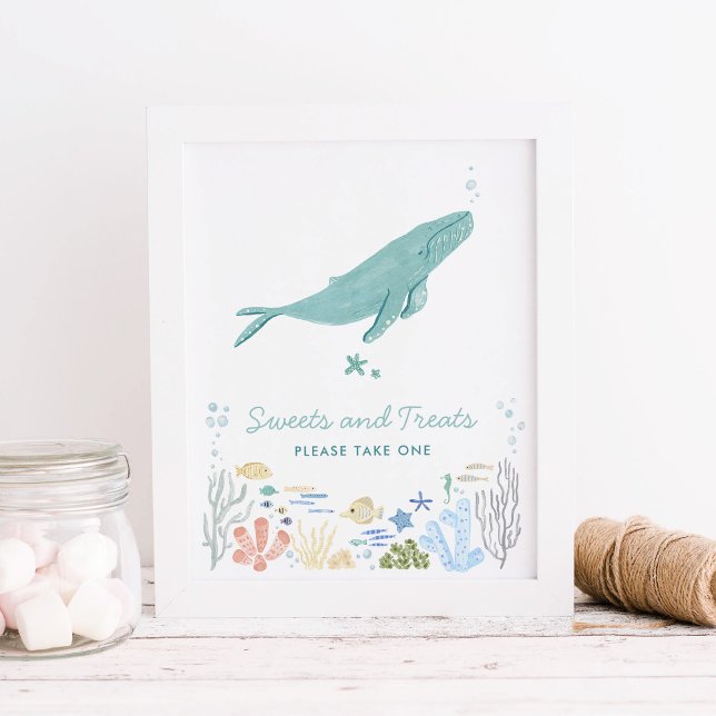 Póster Sweets Whale Under Sea Baby Shower (Subido por el creador)